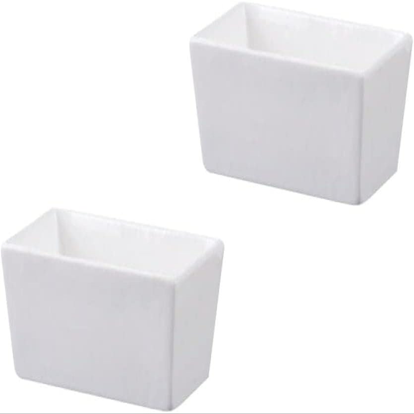 GImLY 2pcs White Ceramic Sugar Packet Holders Tea Bag Bowls