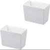 GImLY 2pcs White Ceramic Sugar Packet Holders Tea Bag Bowls view 1