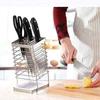 ZAEGO Kitchen Knife Holder Knife Block Kitchen Knives Holder Organizer Metal Rack Stainless Steel Storage Block Tools Accessories Knife Holder for Counter view 4