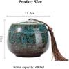ceramic storage jar Ceramic Food Storage Jar with Airtight Lid, Home Kiln Transformed Tea Crate Airtight Jar for Ground Coffee, Tea, Condiments, Grains, Sugar - Home Kitchen Decorations Storage Jars ( view 2