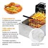 YIEOTM 6L Electric Countertop Deep Fryer, 1500W Commercial Deep Fryers with Drain Basket and Lid for Restaurant Use for Fries Turkey Donuts Kitchen view 3