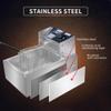 YIEOTM Commercial Electric Deep Fryer, Stainless Steel Detachable Tank, Temperature Control Range 60C-200C for French Fries, Onion Rings, Fried Chicken view 4