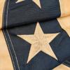 Morigins 2x4 FT Tea Stained Antique US American Flag Bunting Half Fan Fully Pleated Embroidered Stars 48x25 Inch view 2
