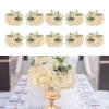 DYNAMI 10 Pcs Artificial Flower Balls,Artificial Flower Bouquet Plastic Flower Arrangements for Wedding Table Centerpieces Decoration (30 * 30cm,Champagne) view 2
