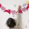 UPKOCH 2pcs Easter Decor Hanging Bunting Festive Bunny Banner for Party Decoration Cheerful Photo Prop Easy to Use Easter Party Supplies view 4
