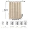 Siiluminisoy Extra Long Farmhouse Boho Chevron Shower Curtain, Woven Fabric 96 in Beige Shower Curtain, 72 x 96, Tufted Striped, Modern Chic Textured Shower Curtain Set Minimalist Bathroom Decor view 4