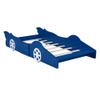 CITYLIGHT Twin Size Car Beds for Boys Race Car-Shaped Twin Bed Frame with Wheels Wooden Kids Car Twin Bed for Boys with Slat Support for Child's Bedroom (Twin,Blue) view 4