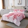 Pink Bowknot Kids Bedspread Twin Size,Pink Shimmer Dreamy Bow Tie Coverlet Set,Girls Boys Adults Room Decor,Feminine Glamorous Fashion Quilted Coverlet,Romantic Chic Bedding Quilt,1 Pillowcase view 3