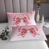 Pink Bowknot Kids Bedspread Twin Size,Pink Shimmer Dreamy Bow Tie Coverlet Set,Girls Boys Adults Room Decor,Feminine Glamorous Fashion Quilted Coverlet,Romantic Chic Bedding Quilt,1 Pillowcase view 4