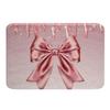 Pink Bowknot Kids Bath Mats,Pink Shimmer Dreamy Bow Tie Mats Rugs,Girls Boys Adults Home Decor,Feminine Glamorous Fashion Bath Carpets,Romantic Chic Bath Rugs,Absorbent Floor Mats,16Wx24L Inches view 3