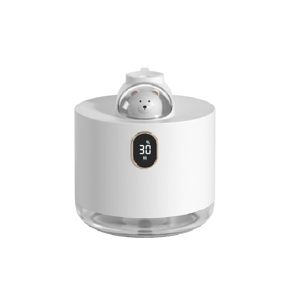 GKI Space Shuttle Humidifiers with Night Light, Mini Cool Mist Humidifier 500ml Portable Air Diffuser, Gift for Christmas, Valentines, for Bedroom, Baby, Desktop, Home, Office (white)