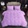 All Star Linen Eastern King Duvet Cover Sets 1Pcs Cotton Lavender Pinch Pleated Zipper Closure Duvet Cover Eastern King 116'' x 108'' view 1