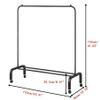 OTROUWORHT Rolling Clothes Rack Metal Clothing Rack with Wheels Garment Rack with Bottom Shelf for Hanging Clothes Shirts Jeans and Coats Black view 2