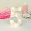 Restaurantware Illumify 7.1 x 1.2 x 8.7 Inch Light Up Number 1 Durable Marquee LED Light - Number 5 Touchproof White Plastic Party Light Keyhole Slot For Parties Weddings Or Special Events view 4