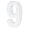 Restaurantware Illumify 7.1 x 1.2 x 8.7 Inch Light Up Number 1 Durable Marquee LED Light - Number 9 Touchproof White Plastic Party Light Keyhole Slot For Parties Weddings Or Special Events view 1