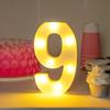 Restaurantware Illumify 7.1 x 1.2 x 8.7 Inch Light Up Number 1 Durable Marquee LED Light - Number 9 Touchproof White Plastic Party Light Keyhole Slot For Parties Weddings Or Special Events view 3