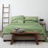 Femini Fashion 100% Organic Cotton Bed Sheets 800-Thread-Count, 24-Inch Deep-Pocket, Crisp 4-Piece Bed Sheet Set (1 Flat Sheet, 1 Fitted Sheet, 2 Pillowcases) - Twin, Sage view 2