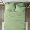 Femini Fashion 100% Organic Cotton Bed Sheets 800-Thread-Count, 24-Inch Deep-Pocket, Crisp 4-Piece Bed Sheet Set (1 Flat Sheet, 1 Fitted Sheet, 2 Pillowcases) - Twin, Sage view 4