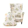 CRFATOP Printed Wingback Chair Slipcovers 2 Piece Stretch Wing Back Chair Cover Polyester Fabric Wing Armchair Covers with Elastic Bottom for Living Room Bedroom Wingback Chair,A04 view 1