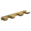 ZAANHA Coat Hook Rack, Brass Hook Rail Wall Hooks 4 Hooks, 11 Inches Coat Hook Rail, Surface Antique Treatment view 1