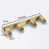 ZAANHA Coat Hook Rack, Brass Hook Rail Wall Hooks 4 Hooks, 11 Inches Coat Hook Rail, Surface Antique Treatment view 4
