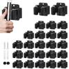 JAMEND CLXP 24PCS Broom and Mop Holder, Heavy Duty Garden Tool Organizer Rack Rake and Shovel Handle, Stainless Steel Mop Hanger. Wall Mounted with Screws.Matte Black view 1