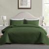 Maple&Stone Quilt Set King Size, Lightweight Olive Green Bedspread Ultrasonic Chevron Pattern Light Coverlet for All Season Comforter Bedding Decor - 3 Piece King Bed Cover Sets view 1