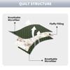 Maple&Stone Quilt Set King Size, Lightweight Olive Green Bedspread Ultrasonic Chevron Pattern Light Coverlet for All Season Comforter Bedding Decor - 3 Piece King Bed Cover Sets view 3