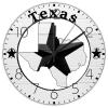 Autravelco Wood Wall Clocks Analog Round Non-Ticking Texas Lone Star Home Map Custom Wall Clocks Texas Proud Born State Wooden Wall Decor for Restroom Garage Indoor 10 Inch view 1