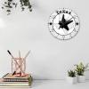 Autravelco Wood Wall Clocks Analog Round Non-Ticking Texas Lone Star Home Map Custom Wall Clocks Texas Proud Born State Wooden Wall Decor for Restroom Garage Indoor 10 Inch view 2