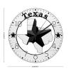 Autravelco Wood Wall Clocks Analog Round Non-Ticking Texas Lone Star Home Map Custom Wall Clocks Texas Proud Born State Wooden Wall Decor for Restroom Garage Indoor 10 Inch view 3