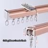FEHUN Room Divider Track, Hospital Curtain Rose Gold Curtain Straight Track, 1.5mm Thick Living Room Separation Bracket System for Hide Closet/Screened Porch, Ceiling Mount Rail (Size : 300cm/9.8ft) view 2
