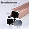 FEHUN Room Divider Track, Hospital Curtain Rose Gold Curtain Straight Track, 1.5mm Thick Living Room Separation Bracket System for Hide Closet/Screened Porch, Ceiling Mount Rail (Size : 300cm/9.8ft) view 3