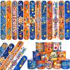 YYMYMGJ 48PCS Dart War Party Favors Slap Bracelets, Dart Battle Wristbands Bracelets Goodie Bag Fillers for Dart War Gun Birthday Decorations Supplies for Kids Boys and Girls view 1