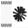 chimney sweep kit Chimney Cleaning Brush Kit,Dry Vent Cleaning Brush Kit, Lint Remover For Dryer Duct Fireplace Chimney Sweep Cleaning Brush, With 6/9/12/15/18 Flexible Rods ( Color : 9 Rods , Size : view 1