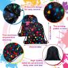 Funtery 32 Pcs Glow Party Drawstring Bags Glow Party Favors Neon Birthday Treat Bags for Teens Social Media Theme Gifts School Travel Supplies, 11.81 x 9.84 Inch view 4