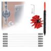 chimney sweep kit Chimney Sweep Kit 6/9/12/15 Rods Chimney Cleaning Brush Duct Vent Cleaning Set 1 Brush Head 1 Drill Connector For Cleaning Fireplace Flue Dryer Vent Sewage Pipe ( Color : 6 Rods , Si view 1