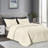 Maple&Stone Quilt Set Oversized King Size, 128"x120" Lightweight Cream White Bedspread Ultrasonic Chevron Pattern Light Coverlet for All Season Comforter Bedding Decor - 3 Piece Bed Cover Sets view 3