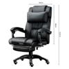 Computer Chair Office Chair Swivel Leather Desk Chair Ergonomic Recliner with Padded Footrest and Lumbar Cushion Height Adjustable Can Relieve Physical Fatigue view 3
