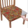 6 Packs Chinese Dragon Seat Covers for Dining Chairs,Stretch Fitted Chair Seat Protectors Decorative Office Computer Desk Chair Cushion Removable Washable Slipcovers,Red Gold Retro Oriental Floral Art view 1