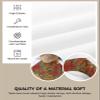 6 Packs Chinese Dragon Seat Covers for Dining Chairs,Stretch Fitted Chair Seat Protectors Decorative Office Computer Desk Chair Cushion Removable Washable Slipcovers,Red Gold Retro Oriental Floral Art view 2
