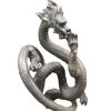 Brass Black God Dragon Statue, Large Chinese Zodiac Dragon King Figurine Sculpture Home Office Charm Feng Shui Decorative Copper Crafts Collection view 1