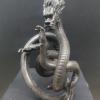 Brass Black God Dragon Statue, Large Chinese Zodiac Dragon King Figurine Sculpture Home Office Charm Feng Shui Decorative Copper Crafts Collection view 3