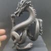 Brass Black God Dragon Statue, Large Chinese Zodiac Dragon King Figurine Sculpture Home Office Charm Feng Shui Decorative Copper Crafts Collection view 4