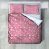 Pink Cartoon Hippopotamus Twin Duvet Cover Feeding Bottle Twin Comforter Cover Kids Duvet Cover with Zipper Closure Breathable Soft Friendly Microfiber Duvet Cover 68"x 90" + 2 Pillow Shams 20"x 26" view 1