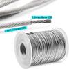 30M Wire Rope Cable Hooks Hanging Kit Flexible PVC Coated Stainless Steel Clothesline view 4