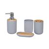 4Pcs Bathrooms Set Toothbrush Holder Soap Dispenser Soap Dish Container Bathroom Accessories (Color : g) view 1