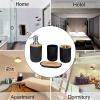 4Pcs Bathrooms Set Toothbrush Holder Soap Dispenser Soap Dish Container Bathroom Accessories (Color : g) view 4