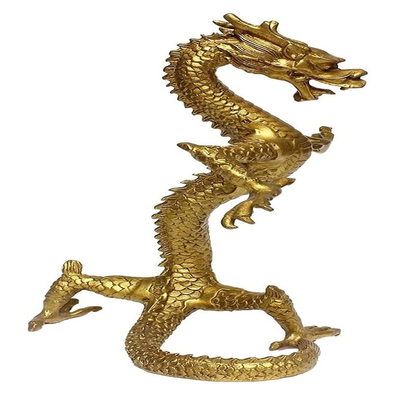ALDEPO Sculpture Tabletop Abstract Ornaments Figurines Art Gift Statues Decor,Decoration Chinese Handmade Bronze Dragon Sculpture