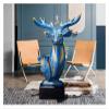 ALDEPO Sculpture Tabletop Ornaments Living Room TV Deer Head Figurine,Wild Animal Bust Statue Abstract Deer Resin Crafts Fashion Decor view 3